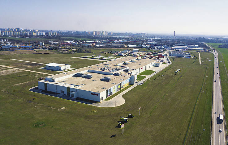 Der Claas Standort im russischen Krasnodar: Die Produktionsfläche wird nach dem Ausbau 53.000 Quadratmeter betragen.
