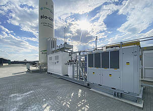 Am 9. August eingeweiht: Die erste Bio-LNG-Kompaktanlage Deutschlands steht im niedersächsischen Darchau.