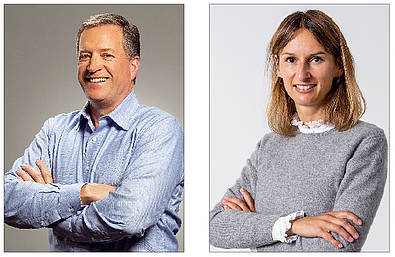 Arbeiten zukünftig zusammen: Dan Ariens, Chairman und CEO AriensCo und Maria Lange, Geschäftsführerin, AS-Motor GmbH.

