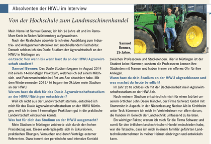 HfWU Nürtingen: Agrarwirtschaft in Nürtingen studieren