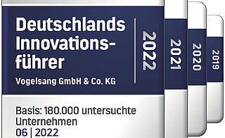 Vogelsang erhält das 4-Jahres-Zertifikat als Deutschlands Innovationsführer.