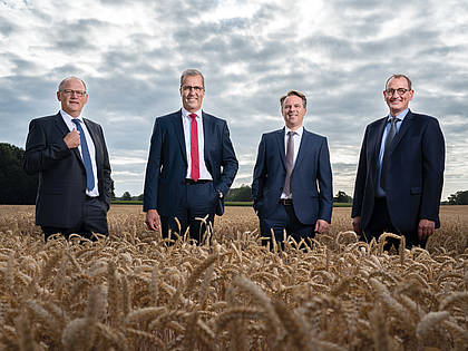Der Agravis-Vorstand (v.l.): Hermann Hesseler, Dr. Dirk Köckler (Vorsitzender), Jan Heinecke und Jörg Sudhoff.
