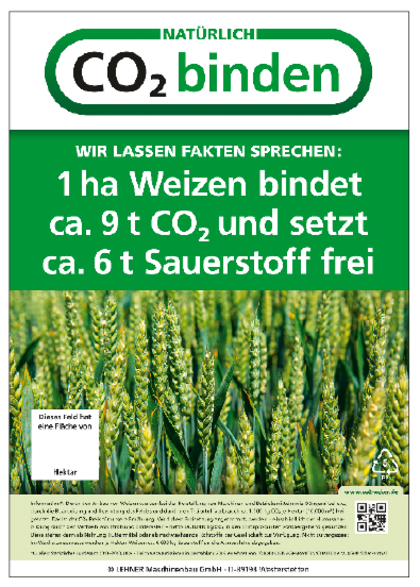 Kampagne für die Landwirtschaft: „Natürlich Kohlendioxid binden“