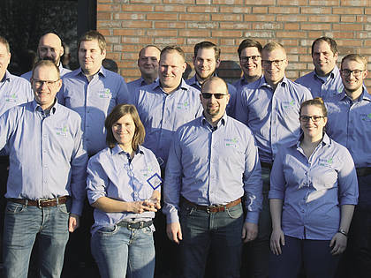 Das deutsche Team von Vantage Agrometius. Das Unternehmen holte sich 2018 und 2019 den von Trimble ausgelobten Titel „Best Reseller of the year“ und gehört damit zu den besten Wiederverkäufern von Trimble-Systemen im gesamten Vertriebsnetz.