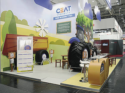 Der CEAT Messestand auf der Agritechnica 2017.