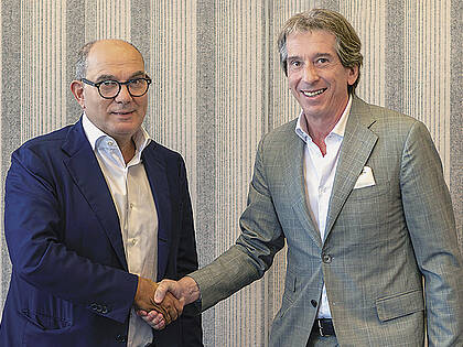 Enrico Carraro, Vorsitzender der Carraro Gruppe (links), und Maurizio Maschio, Vorsitzender von Antonio Carraro, kooperieren künftig.