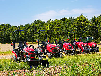 Auf der diesjährigen GaLaBau in Nürnberg war die komplette Palette der Yanmar Traktoren zu sehen.