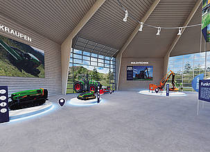 Der virtuelle Showroom von Vogt erwartet die Besucher mit einer interaktiven Vorstellung der Maschinen.