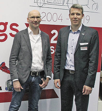 Holger Meyer, Geschäftsführer Siloking Elbe/Weser GmbH & Co.KG und Sascha Behrend, Siloking Vertriebsleiter (v. l.).


