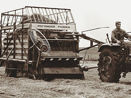 Mit dem Ladewagen Pionier begann in den 1960er Jahren für Pöttinger eine Erfolgsgeschichte.