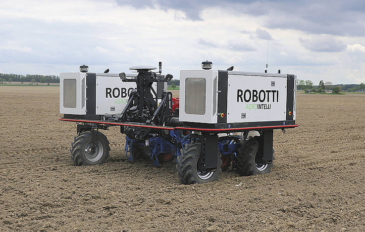 Der Robotti ist das erste Produkt des dänischen Unternehmens Agrointelli.


