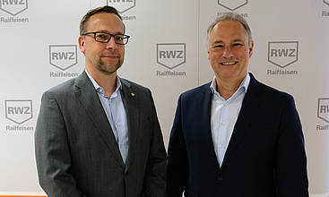 Der RWZ-Vorstand mit Michael Göthner, Finanzvorstand, und Christoph Kempkes, Vorstandsvorsitzender. 